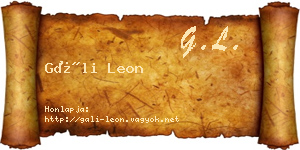 Gáli Leon névjegykártya